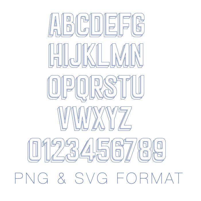 Layne Shadow Outline Monogram PNG SVG Monogram Font