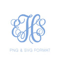 Libby SVG PNG Cricut Monogram Font