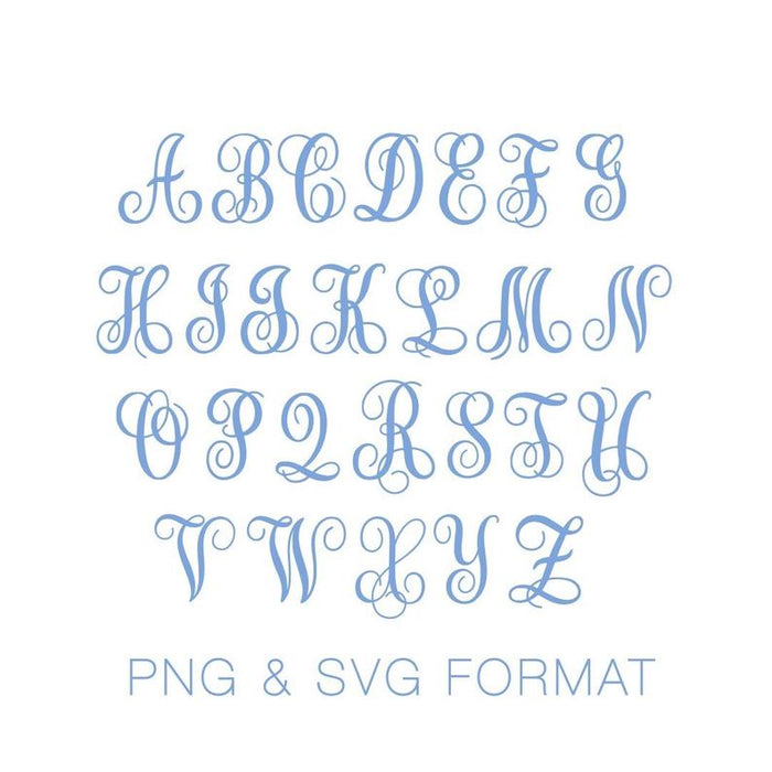 Libby SVG PNG Cricut Monogram Font