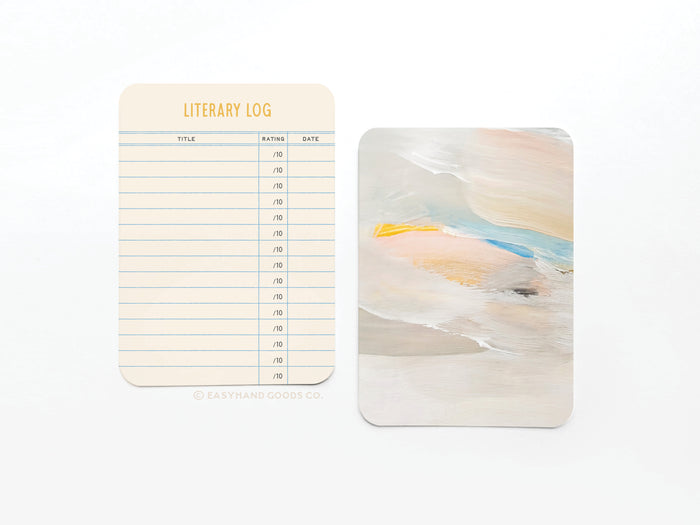 Literary Log Book Review Card Set