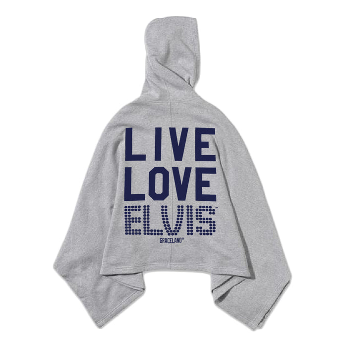 Live Love Elvis Poncho back