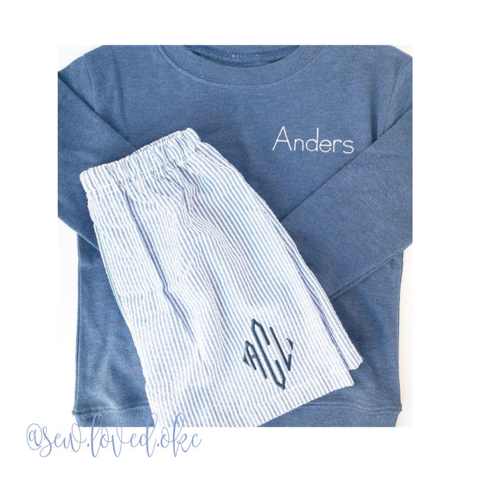 Maddie Print Handstitch Embroidery Font