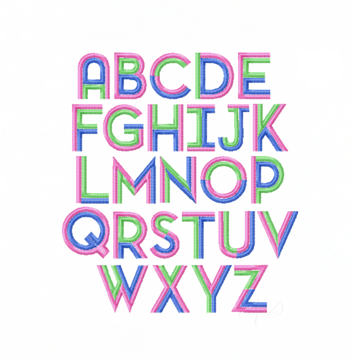 Madison Satin Embroidery Font Package