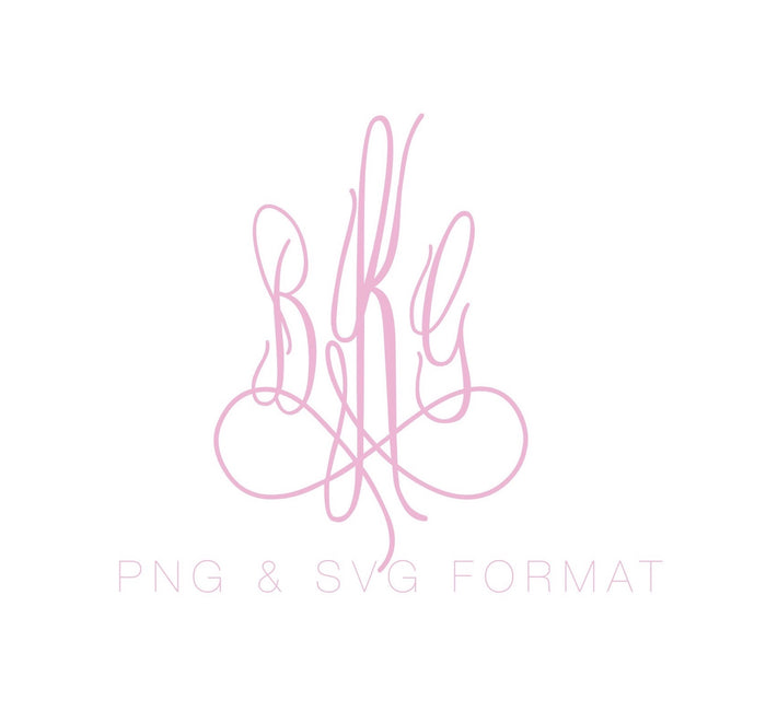 Maggie Script PNG SVG Monogram Font