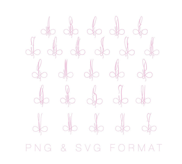 Maggie Script PNG SVG Monogram Font