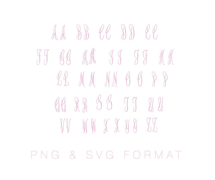 Maggie Script PNG SVG Monogram Font