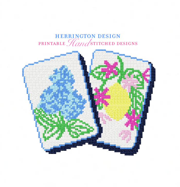 Mahjong Tiles Needlepoint Design Download