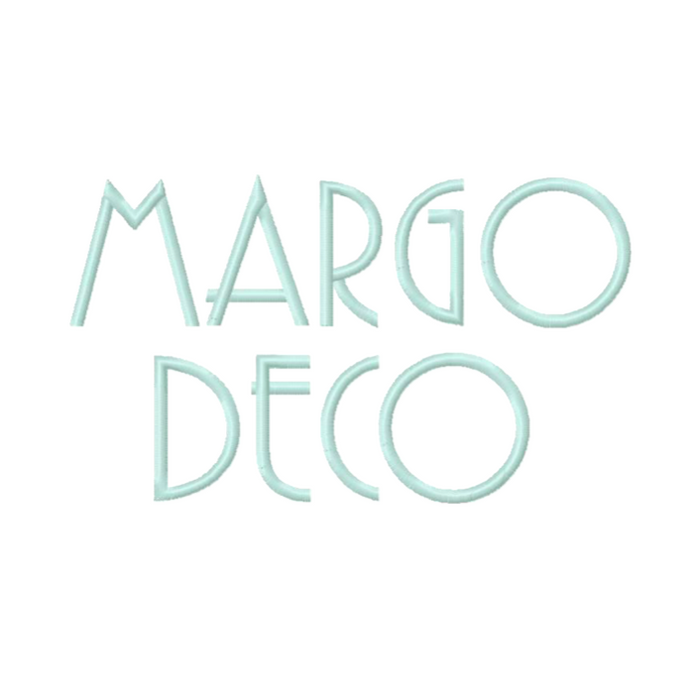 Margo Satin Embroidery Font for monogramming projects