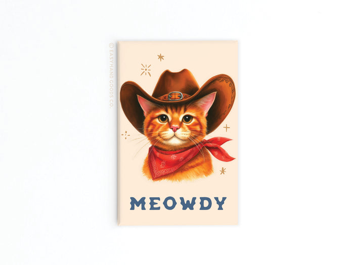 Meowdy Cowboy Cat Refrigerator Magnet - Onderkast Studio