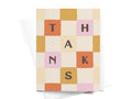 Mod Checkerboard Thanks Greeting Card