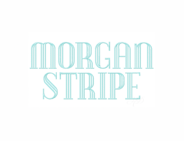 Morgan Stripe Satin Monogram Embroidery Fonts for crafting