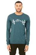 Mountain Forest *Limited Edition* T-Shirt - Long Sleeve Unisex Heather Deep Teal