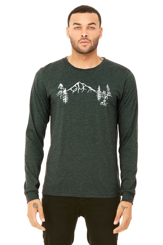 Mountain Forest *Limited Edition* T-Shirt - Long Sleeve Unisex Heather Forest