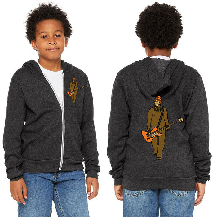 Mr Big on Bass *Limited Edition* Youth Zipped Hoodie Dark Grey Heather