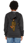 Mr Big on Bass *Limited Edition* Youth Zipped Hoodie Dark Grey Heather