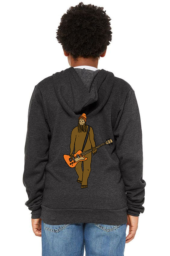 Mr Big on Bass *Limited Edition* Youth Zipped Hoodie Dark Grey Heather