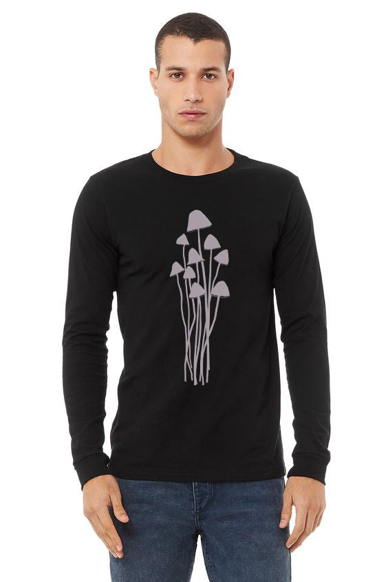 Mushroom Caps *Limited Edition* T-Shirt - Long Sleeve Unisex Black