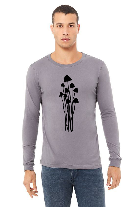 Mushroom Caps *Limited Edition* T-Shirt - Long Sleeve Unisex Storm
