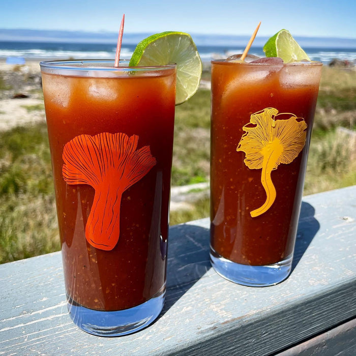 Mushrooms Lobster Mushroom Color Orange Collins Glass