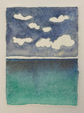 My heart is water 8x10  - Original Watercolor Paintings By Seasons Kaz Sparks