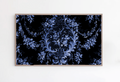 Navy Floral Toile Chinoiserie Chic Tapestry Frame TV Art