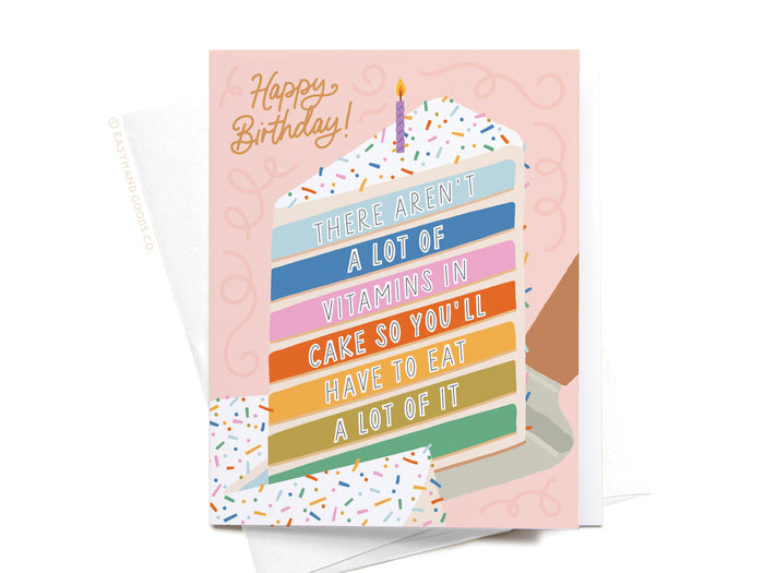 Not a Lot of Vitamins in Cake Greeting Card - Onderkast Studio