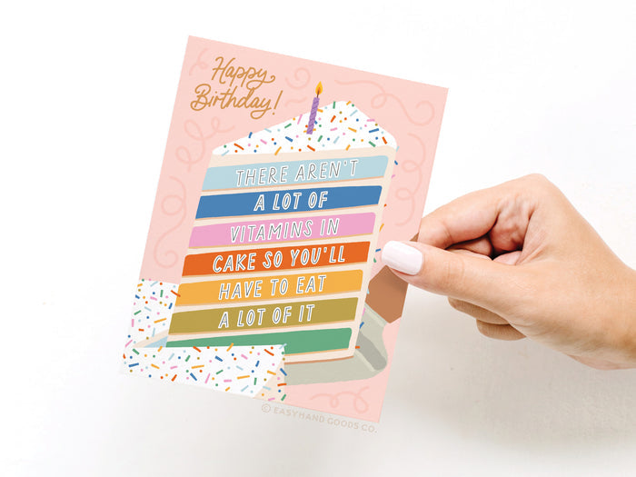 Not a Lot of Vitamins in Cake Greeting Card - Onderkast Studio