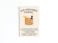Old Fashioned Cocktail Recipe Refrigerator Magnet - Onderkast Studio