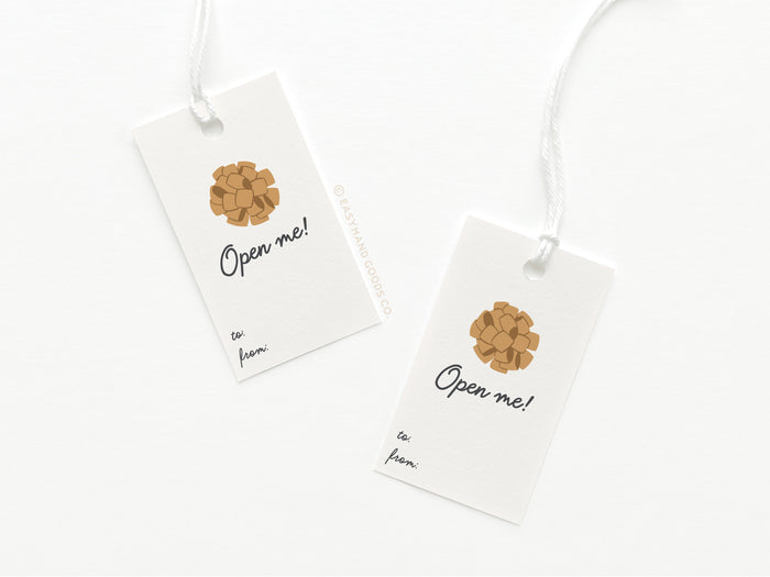 Open Me Bow Gift Tags
