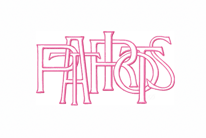 Patriots Embroidery Design Layered Outline for Crafting
