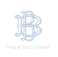 PNG SVG Two Type Fishtail Outline B Font