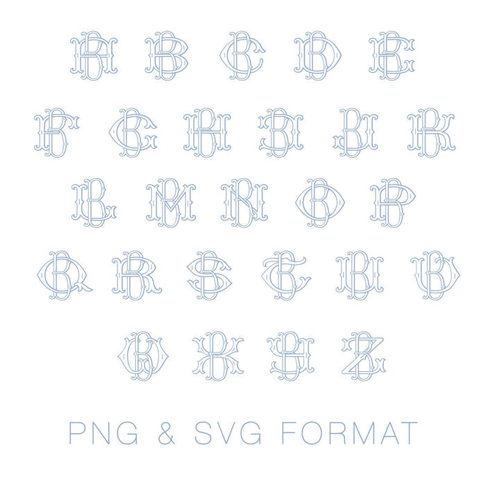PNG SVG Two Type Fishtail Outline B Font
