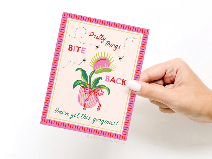 Pretty Things Bite Back Venus Flytrap Greeting Card