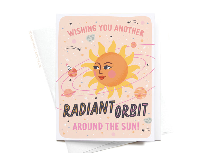 Radiant Orbit Around the Sun Greeting Card - Onderkast Studio