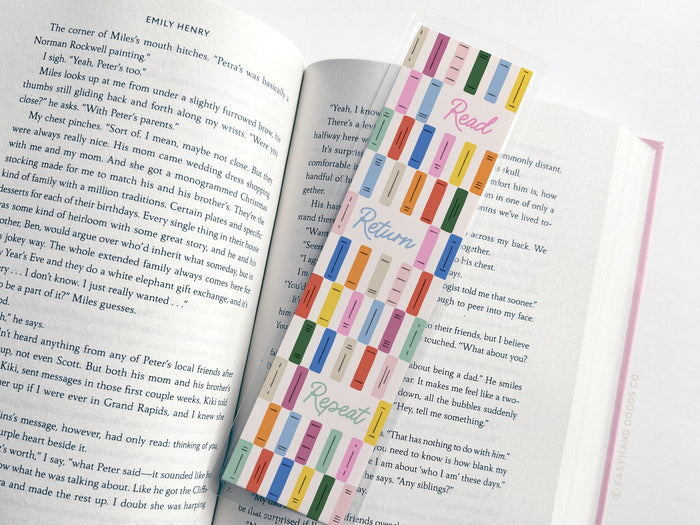 Read Return Repeat Laminated Bookmark