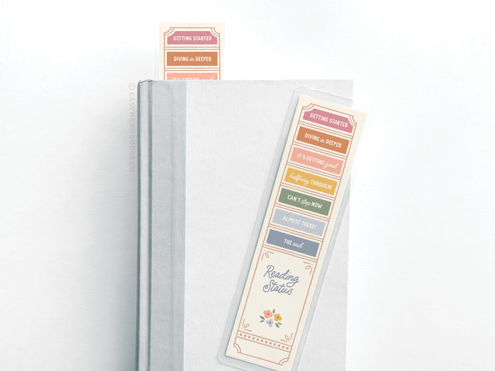 Reading Status Laminated Bookmark - Onderkast Studio