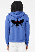 Red Winged Blackbird Soft Zip-Up Hoodie - Unisex Heather True Royal