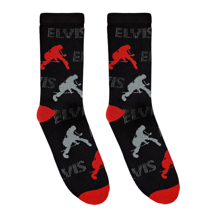 Repeat ELVIS Guitar Silhouette Sock