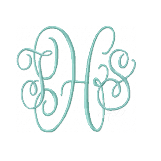 Rose Embroidery Font Monogram - Customizable Designs