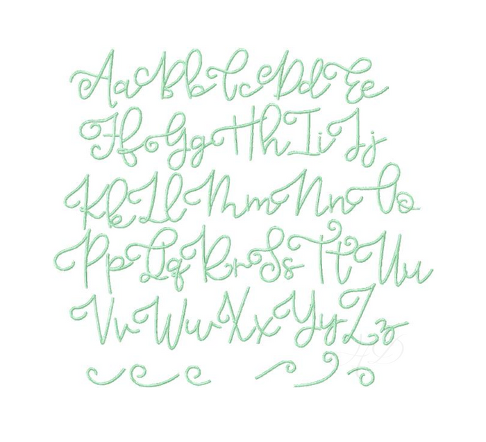 Ruby Jane Embroidery Font 4x4 | Unique Monogramming Design
