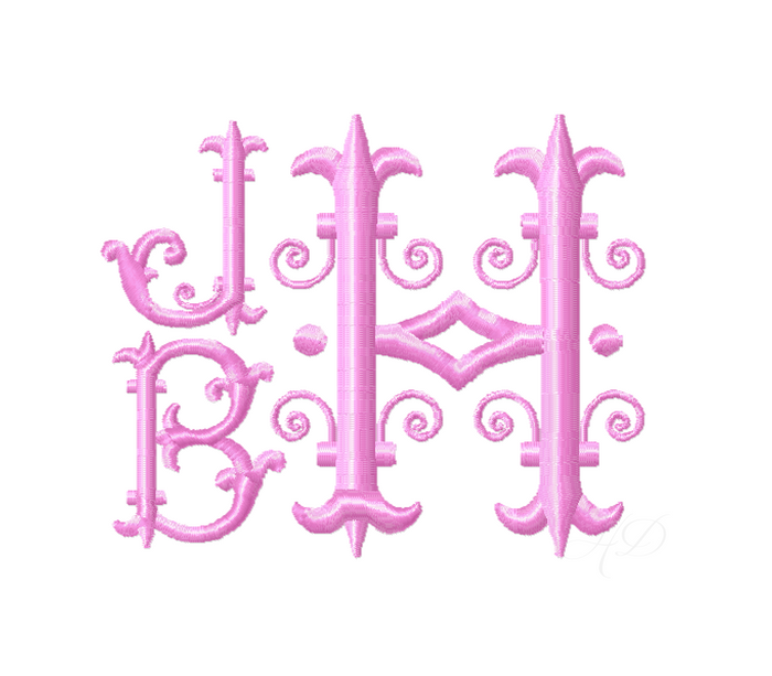 Ruby Solid Satin Stitch Embroidery Font for crafting