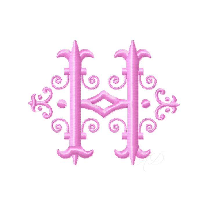 Ruby Solid Satin Stitch Monogram Font