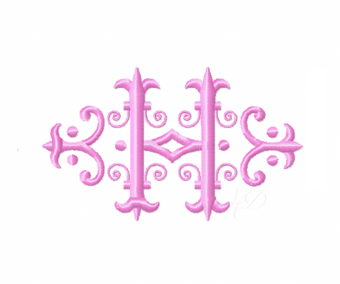 Ruby Solid Satin Stitch Monogram Font