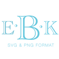 Ryan Open PNG & SVG Cricut Monogram Font