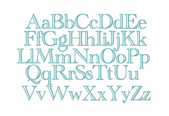 Ryan Open Satin Small Embroidery Font Package