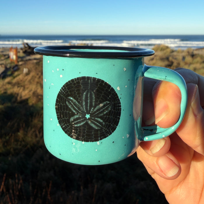 Sand Dollar - Mini Enamel Campfire Espresso Mugs or Ornaments 3oz