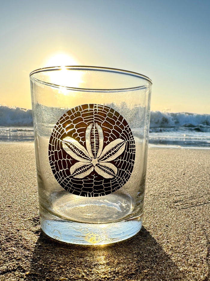 Sand Dollar Lowball Rocks Glass