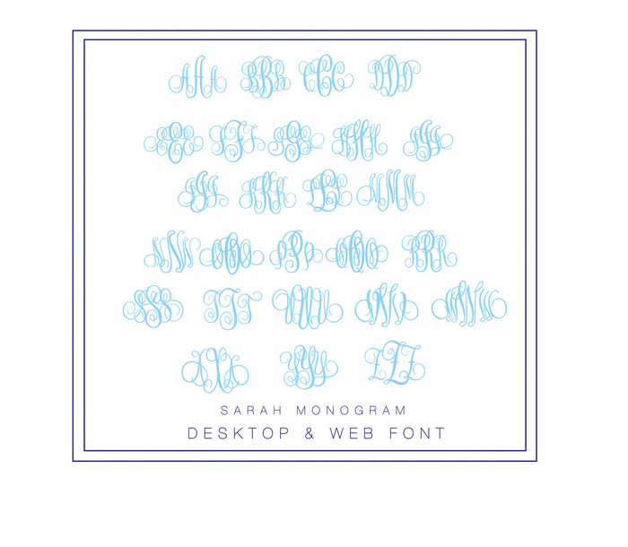 Sarah Script Monogram Script TYPEFACE FONT