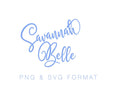 Savannah Belle Monogram PNG SVG Monogram Font