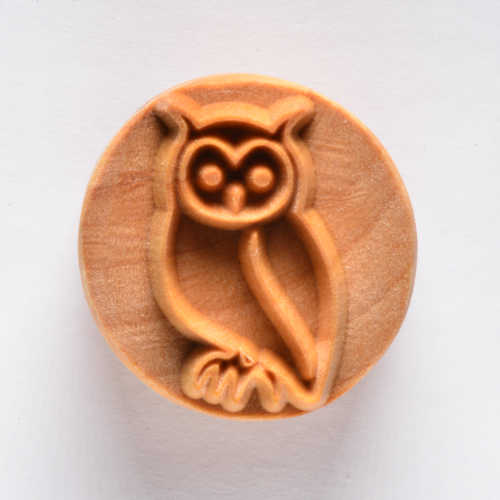 Scl-053 Large Round Stamp Owl